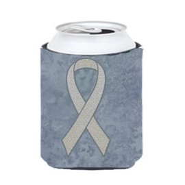 Clear Ribbon For Lung Cancer Awareness Can Or Bottle Hugger An1210Cc