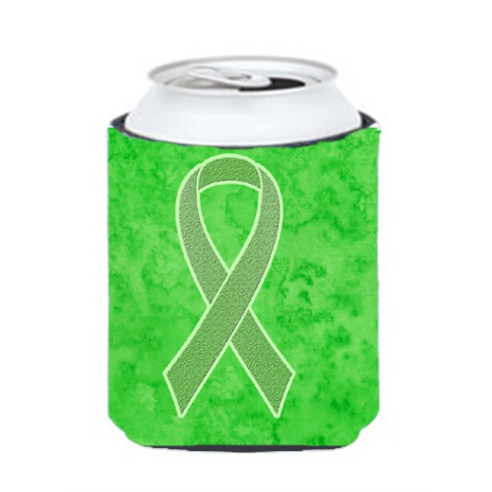 Lime Green Ribbon For Lymphoma Cancer Awareness Can Or Bottle Hugger An1212Cc