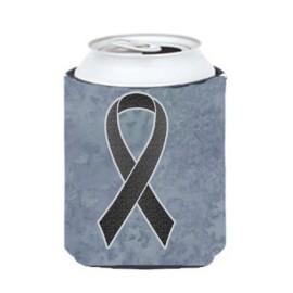 Black Ribbon For Melanoma Cancer Awareness Can Or Bottle Hugger An1216Cc