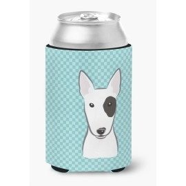 Checkerboard Blue Bull Terrier Can Or Bottle Hugger Bb1147Cc