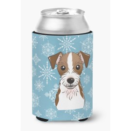 Caroline'S Treasures Bb1636Cc Snowflake Jack Russell Terrier Can/Bottle Hugger, Multicolor