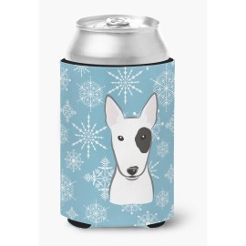 Caroline'S Treasures Snowflake Bull Terrier Can/Bottle Hugger, Multicolor