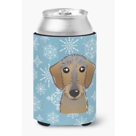Caroline'S Treasures Snowflake Wirehaired Dachshund Can/Bottle Hugger, Multicolor