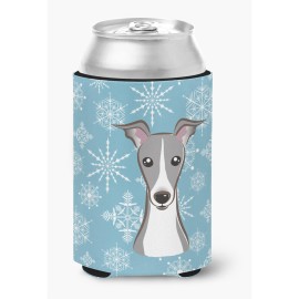 Caroline'S Treasures Snowflake Italian Greyhound Can/Bottle Hugger, Multicolor