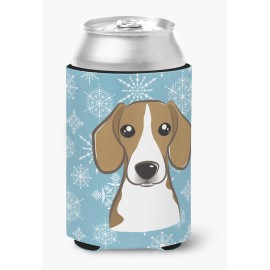 Caroline'S Treasures Snowflake Beagle Can/Bottle Hugger, Multicolor