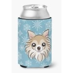 Caroline'S Treasures Snowflake Chihuahua Can/Bottle Hugger, Multicolor