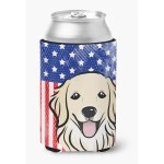 Caroline'S Treasures Bb2135Cc American Flag And Golden Retriever Can Or Bottle Hugger, Multicolor