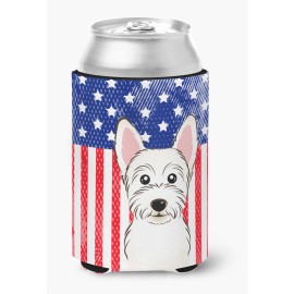 Caroline'S Treasures Bb2156Cc American Flag And Westie Can Or Bottle Hugger, Multicolor