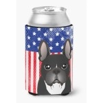 Caroline'S Treasures Bb2157Cc American Flag And French Bulldog Can Or Bottle Hugger, Multicolor