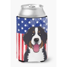 Caroline'S Treasures Bb2167Cc American Flag And Bernese Mountain Dog Can Or Bottle Hugger, Multicolor