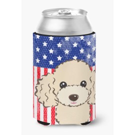 Caroline'S Treasures Bb2188Cc American Flag And Buff Poodle Can Or Bottle Hugger, Multicolor