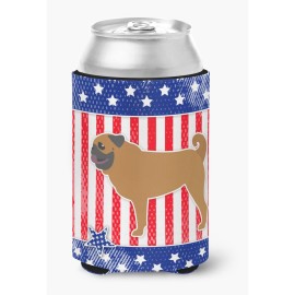 Caroline'S Treasures Usa Patriotic Pug Can Or Bottle Hugger Bb3347Cc, Can Hugger, Multicolor