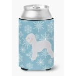 Caroline'S Treasures Winter Snowflake Bedlington Terrier Can Or Bottle Hugger Bb3494Cc, Can Hugger, Multicolor