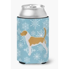 Caroline'S Treasures Winter Snowflake American Foxhound Can Or Bottle Hugger Bb3498Cc, Can Hugger, Multicolor