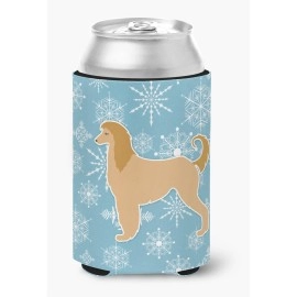 Caroline'S Treasures Winter Snowflake Afghan Hound Can Or Bottle Hugger Bb3506Cc, Can Hugger, Multicolor