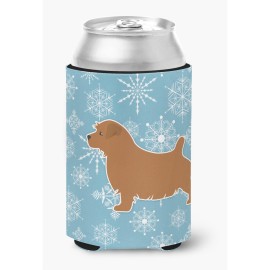 Caroline'S Treasures Winter Snowflake Norfolk Terrier Can Or Bottle Hugger Bb3509Cc, Can Hugger, Multicolor