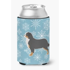 Caroline'S Treasures Winter Snowflake Bernese Mountain Dog Can Or Bottle Hugger Bb3519Cc, Can Hugger, Multicolor