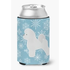 Caroline'S Treasures Winter Snowflake Bichon Frise Can Or Bottle Hugger Bb3545Cc, Can Hugger, Multicolor