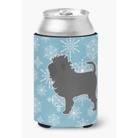 Caroline'S Treasures Winter Snowflake Affenpinscher Can Or Bottle Hugger Bb3548Cc, Can Hugger, Multicolor