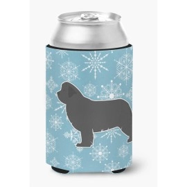 Caroline'S Treasures Winter Snowflake Newfoundland Can Or Bottle Hugger Bb3564Cc, Can Hugger, Multicolor