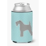 Caroline'S Treasures Kerry Blue Terrier Checkerboard Blue Can Or Bottle Hugger Bb3692Cc, Can Hugger, Multicolor