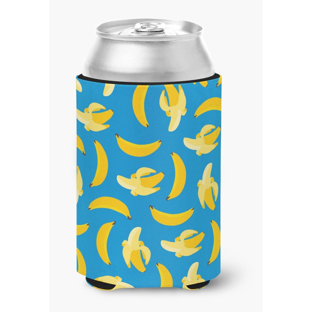 Caroline'S Treasures Bananas On Blue Can Or Bottle Hugger, Can Hugger, Multicolor