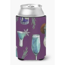 Caroline'S Treasures Drinks & Cocktails Purple Can Or Bottle Hugger, Can Hugger, Multicolor