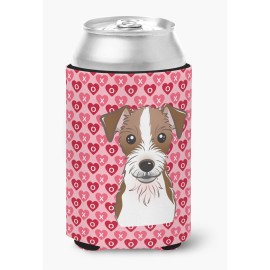 Caroline'S Treasures Bb5272Cc Jack Russell Terrier Hearts Can Or Bottle Hugger, Multicolor