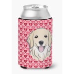 Caroline'S Treasures Bb5275Cc Golden Retriever Hearts Can Or Bottle Hugger, Multicolor