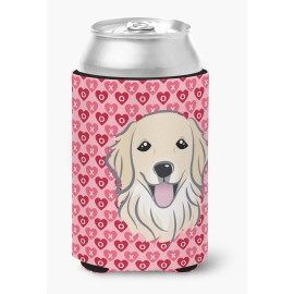 Caroline'S Treasures Bb5275Cc Golden Retriever Hearts Can Or Bottle Hugger, Multicolor