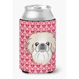 Caroline'S Treasures Pekingese Hearts Can Or Bottle Hugger, Multicolor