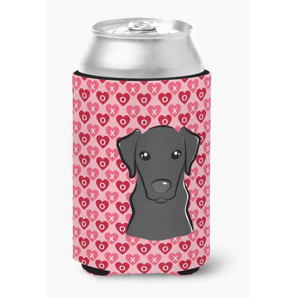 Caroline'S Treasures Black Labrador Hearts Can Or Bottle Hugger, Multicolor