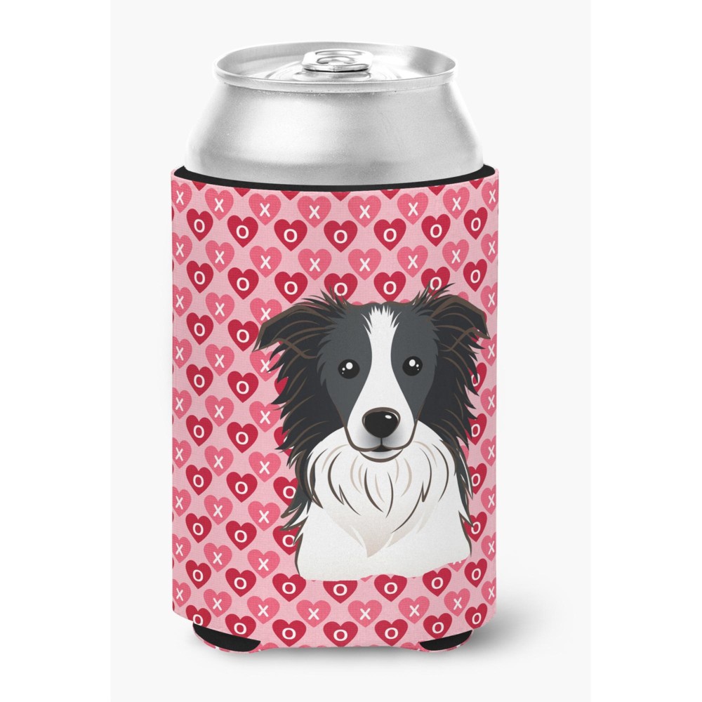 Caroline'S Treasures Border Collie Hearts Can Or Bottle Hugger, Multicolor