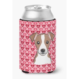 Caroline'S Treasures Bb5330Cc Jack Russell Terrier Hearts Can Or Bottle Hugger, Multicolor