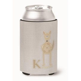 Caroline'S Treasures Alphabet K For Kangaroo Can Or Bottle Hugger, Can Hugger, Multicolor