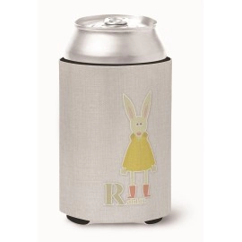 Caroline'S Treasures Alphabet R For Rabbit Can Or Bottle Hugger, Can Hugger, Multicolor