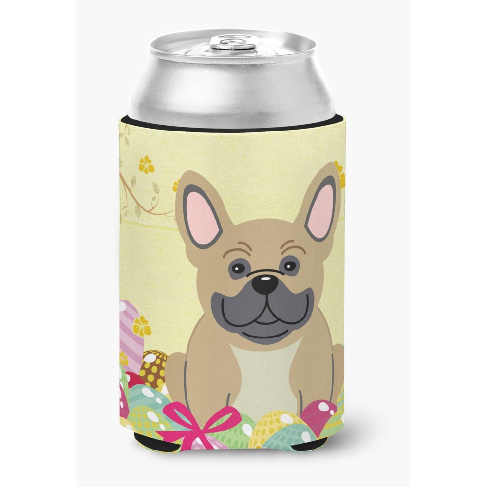 Caroline'S Treasures Easter Eggs French Bulldog Cream Can Or Bottle Hugger, Can Hugger, Multicolor