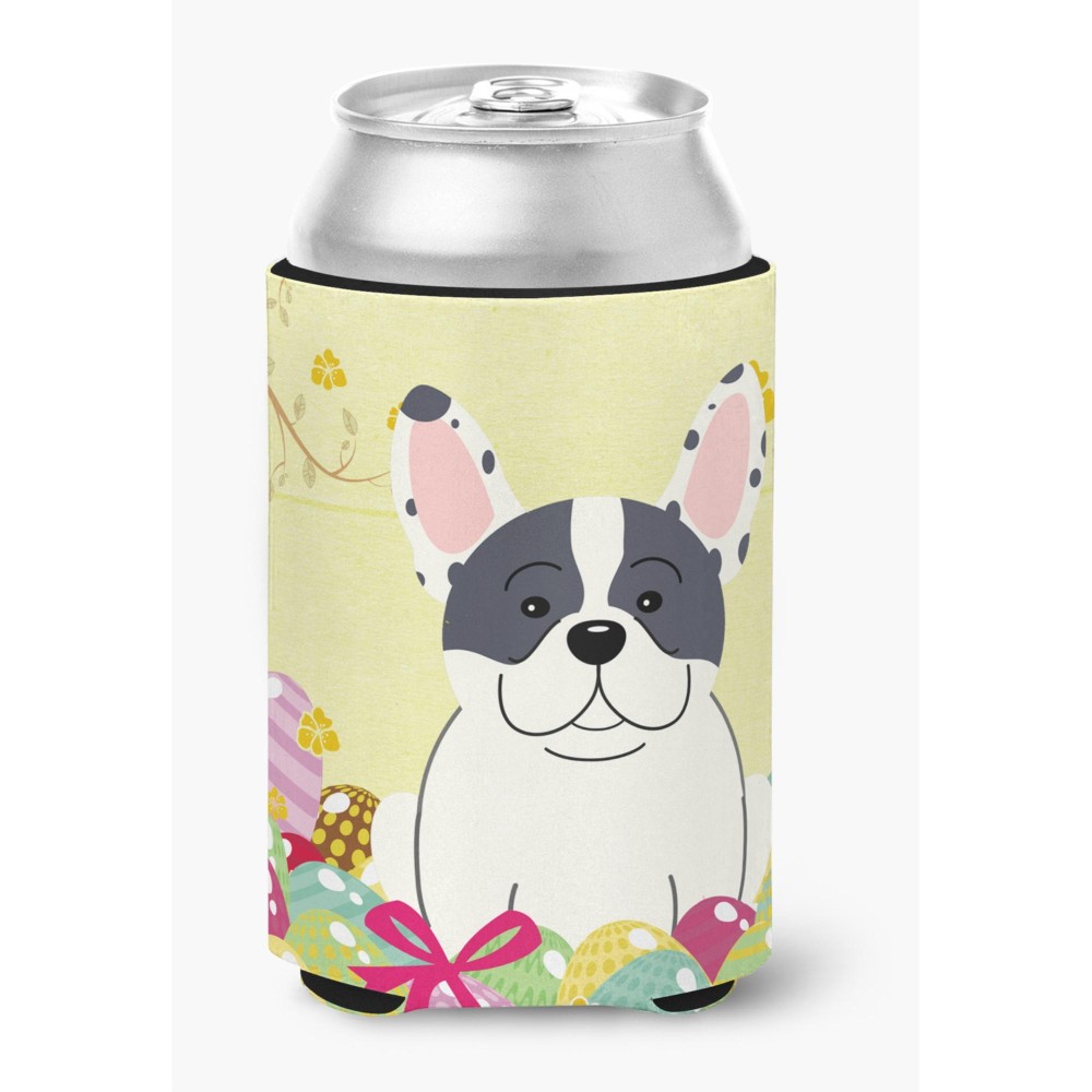 Caroline'S Treasures Easter Eggs French Bulldog Piebald Can Or Bottle Hugger, Can Hugger, Multicolor