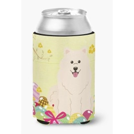 Caroline'S Treasures Easter Eggs Samoyed Can Or Bottle Hugger, Can Hugger, Multicolor