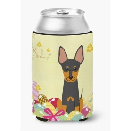 Caroline'S Treasures Easter Eggs English Toy Terrier Can Or Bottle Hugger, Can Hugger, Multicolor