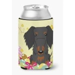 Caroline'S Treasures Easter Eggs Wire Haired Dachshund Black Tan Can Or Bottle Hugger, Can Hugger, Multicolor