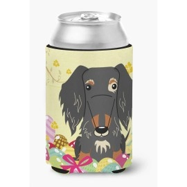 Caroline'S Treasures Easter Eggs Wire Haired Dachshund Dapple Can Or Bottle Hugger, Can Hugger, Multicolor