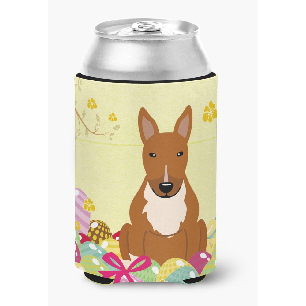 Caroline'S Treasures Easter Eggs Bull Terrier Red Can Or Bottle Hugger, Can Hugger, Multicolor