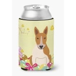 Caroline'S Treasures Easter Eggs Bull Terrier Red White Can Or Bottle Hugger, Can Hugger, Multicolor