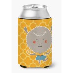 Caroline'S Treasures Cheerleader Lamb Sheep Can Or Bottle Hugger, Can Hugger, Multicolor