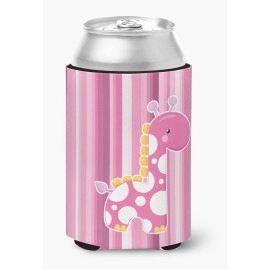 Caroline'S Treasures Girl Giraffe Can Or Bottle Hugger, Can Hugger, Multicolor