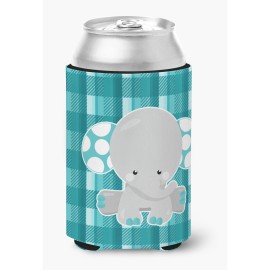 Caroline'S Treasures Plaid Elephant Can Or Bottle Hugger, Can Hugger, Multicolor