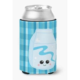 Caroline'S Treasures Blue Plaid & Milk Can Or Bottle Hugger, Can Hugger, Multicolor