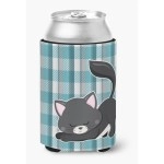 Caroline'S Treasures Little Black Cat Kitten Can Or Bottle Hugger, Can Hugger, Multicolor