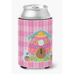 Caroline'S Treasures Easter Rabbit'S House Can Or Bottle Hugger, Can Hugger, Multicolor